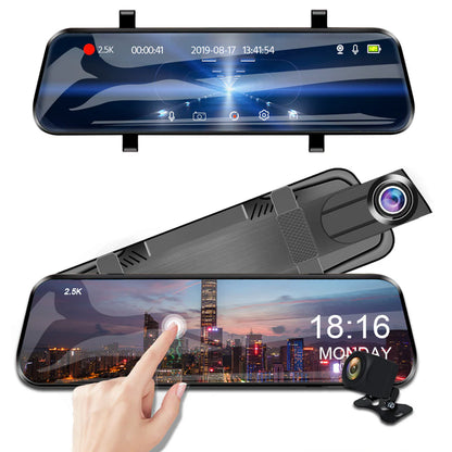 Dashcam Rearview Mirror With 10 Inch Touch Screen