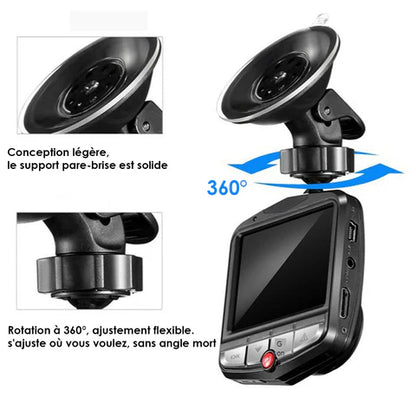 Dashcam Voiture HD 1080p a Grand Angle Vision